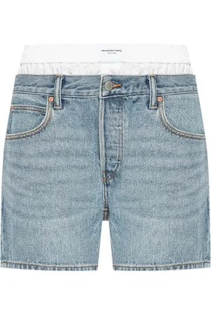 Alexander Wang Jeansshorts med lagerdesign