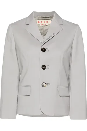 Marni Enkelknäppt blazer med brodyr