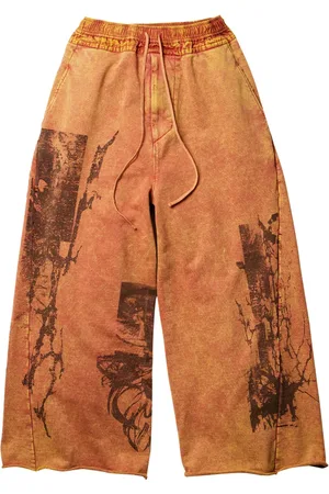 JULIUS Rift Graphic sweatpants med vida ben