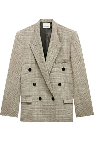 Isabel Marant Rutig dubbelknäppt blazer
