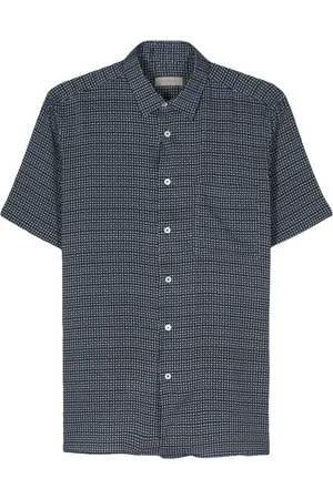 CANALI Skjorta med geometriskt tryck