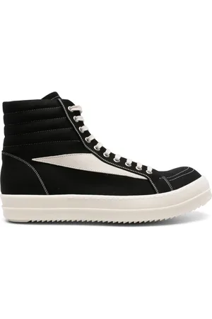 Rick Owens Vintagerutiga höga sneakers