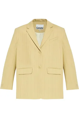 Ganni Randig blazer med fyrkantig passform