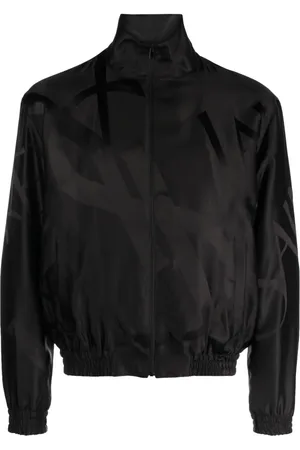 Saint Laurent Sidenjacka med logotyp