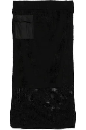 DKNY Virkstickad midikjol
