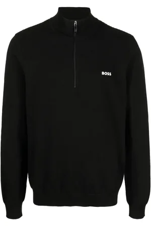 HUGO BOSS Stickad tröja med logotyp