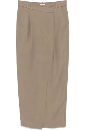 Brunello Cucinelli Asymmetrisk midikjol