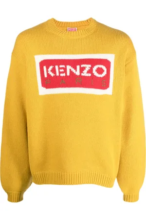 Kenzo Intarsiastickad tröja med logotyp