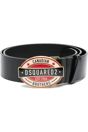 Dsquared2 Läderbälte med logotypspänne