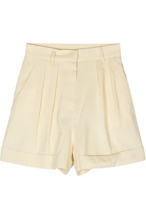 The Andamane Plisserade shorts i linneblandning