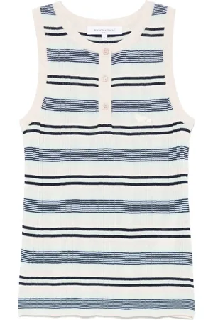 Maison Kitsuné Randig finribbad topp