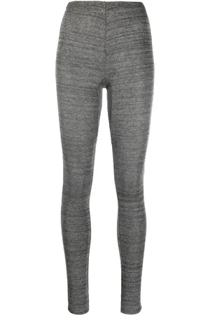 Marant Etoile Ribbstickade leggings med hög midja