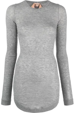 Nº21 Stickad tröja med melerad effekt