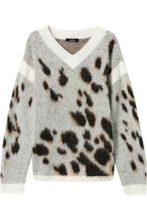 Twin-Set Leopardmönstrad jacquardtröja