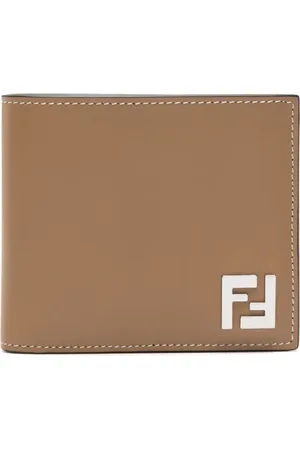 Fendi Läderplånbok med logotypplakett