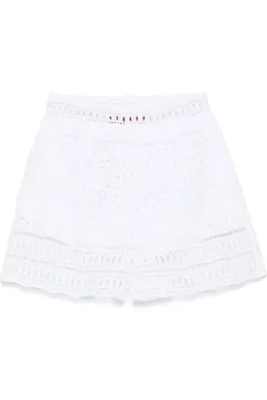 ERMANNO SCERVINO Shorts med engelsk brodyr