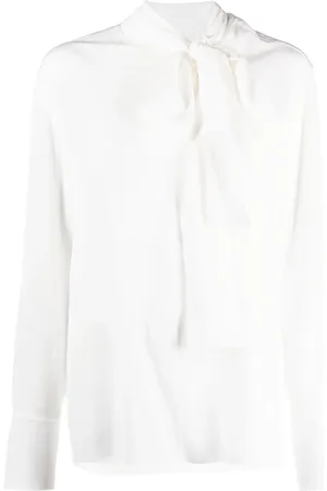 Givenchy Sidenblus med knytkrage