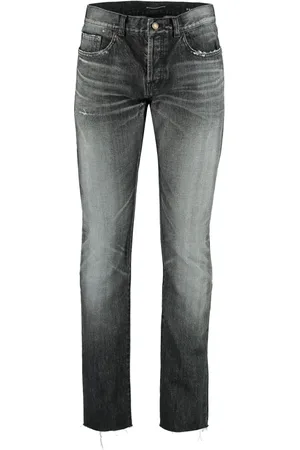 Saint Laurent Jeans med blekt effekt och rak passform
