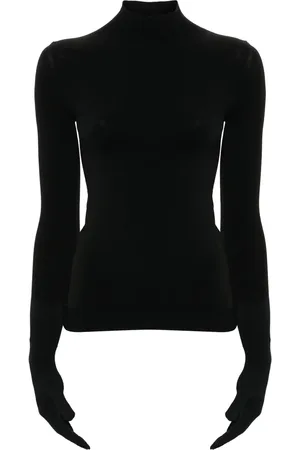 Balenciaga Stickad tröja med stretchig design