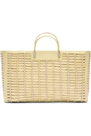 GENNY Vävd totebag med blockkedja