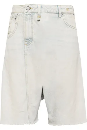 R13 Twister asymmetriska jeansshorts