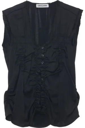 Low Classic ärmlös draperad skjorta