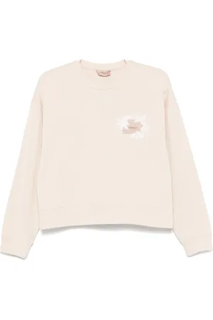 Twin-Set Sweatshirt med blommigt märke