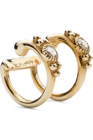 DE JAEGHER 18kt yellow gold Sunny Bubbles diamond earcuff