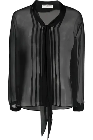 Saint Laurent Skjorta med knytkrage