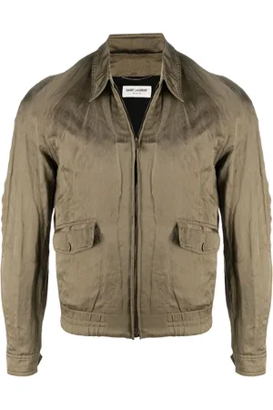 Saint Laurent Långärmad jacka i satin
