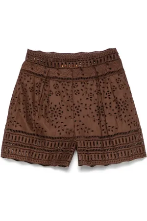 ERMANNO SCERVINO Shorts med engelsk brodyr