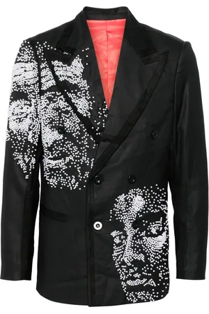 KIDSUPER STUDIOS Embellished Face blazer