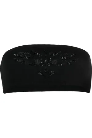 Max Mara Croptop med blomsterbrodyr
