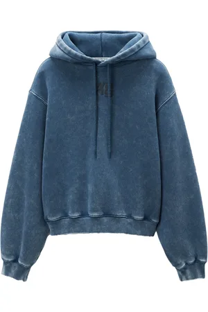 Alexander Wang Puff hoodie med logotyp