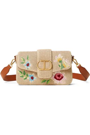 Twin-Set Axelväska med blomsterbrodyr