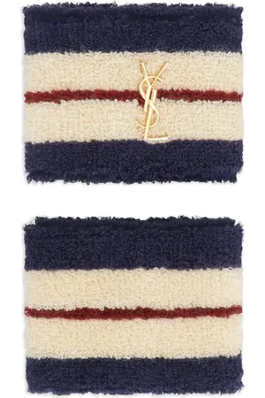 Saint Laurent Randigt vristband i frotté (2