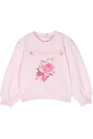 MONNALISA Blommig tröja med strass