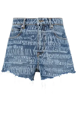 Alexander Wang Bite jeansshorts med logotyp