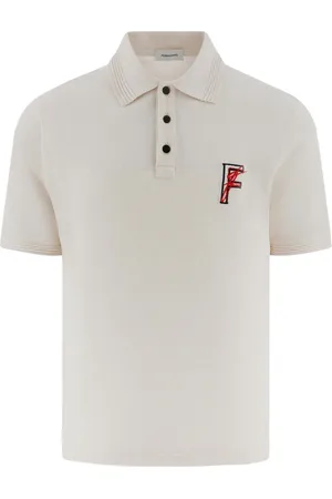 Salvatore Ferragamo Pikétröja med broderad logotyp