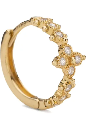 DE JAEGHER 18kt yellow gold Mini Darling Flower diamond earrings