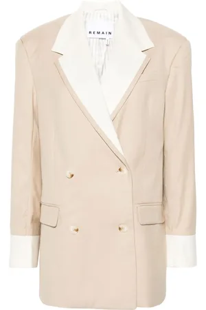 REMAIN Tvåfärgad dubbelknäppt blazer
