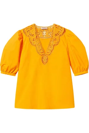 Twin-Set Blus med engelsk brodyr