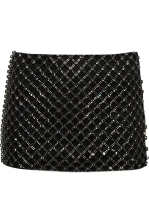The Attico Cady minikjol med strass