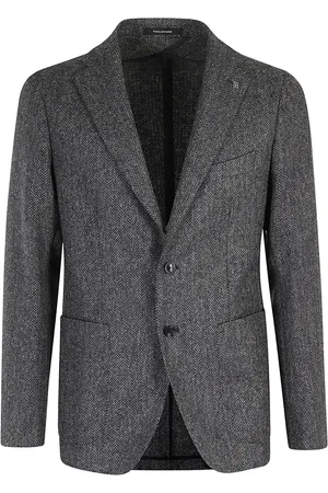 TAGLIATORE Fiskbensmönstrad blazer