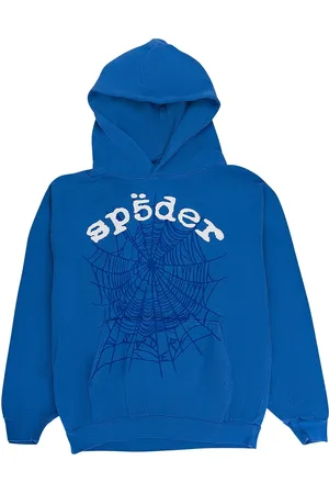 Sp5der OG Web V2 Blue hoodie