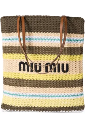 Miu Miu Randig virkad totebag