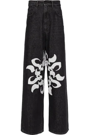 Kusikohc Jeans med lappdesign