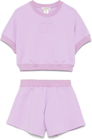 Twin-Set Set med shorts med präglad logotyp