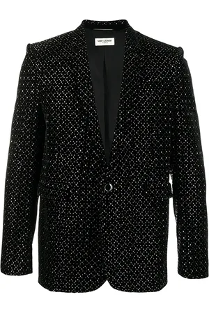 Saint Laurent Enkelknäppt blazer med nitar