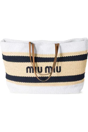 Miu Miu Randig virkad totebag